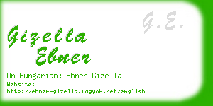 gizella ebner business card